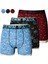 3'lü Boxer 3xl–6xl Büyük Beden – Desenli, Yumuşak Pamuk 1