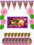 Maşa Ile Koca Ayı Masha The Bear Bayraklı Afişli Doğum Günü Parti Malzemeleri Süsleri Seti 1