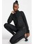 Training One Warm Half Zip Top Black Kadın Terma Fit Yarım Fermuar Sweatshirt Siyah 4