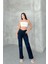 Blue Black Kadın Wide Leg Jean Yüksek Bel Palazzo Likralı Esnek Kot Pantolon JESSİCA-2041 2