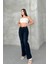 Blue Black Kadın Wide Leg Jean Yüksek Bel Palazzo Likralı Esnek Kot Pantolon JESSİCA-2041 3