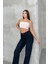 Blue Black Kadın Wide Leg Jean Yüksek Bel Palazzo Likralı Esnek Kot Pantolon JESSİCA-2041 4