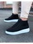 Siyah Bağcıklı Sneakers Yarım Bilek Bot 1