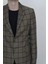 Fistan Store Erkek Haki Yeşil Ekose Kareli Italyan Kesim Dar Kalıp Çift Düğme Kışlık Blazer Ceket 3