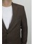 Fistan Store Erkek Kahverengi Düz Spor Kesim Normal Kalıp Çift Düğme Çift Yırtmaçlı Blazer Ceket 3
