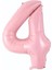 Açık Pembe Renk Rakam Folyo Balon 80 cm 1