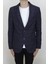 Fistan Store Erkek Lacivert Ekose Kareli Italyan Kesim Dar Kalıp Çift Düğme Kışlık Blazer Ceket 2