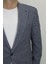Fistan Store Erkek Lacivert Italyan Kesim Dar Kalıp Tek Düğme Çift Yırtmaçlı Blazer Ceket 3