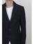 Fistan Store Erkek Siyah Ekose Kareli Italyan Kesim Dar Kalıp Çift Düğme Kışlık Blazer Ceket 3