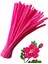 100'LÜ Koyu Pembe Renkli Şönil, Eğitici Şönil Seti, Tüylü Tel, 30 cm 6mm 1