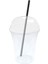 350 cc Plastik Pet Kapaklı - Limonata, Milkshake Bardağı - 100 Adet 1