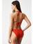 Roni Dokulu Kumaş Boyundan Bağlamalı Üçgen Bikini Takımı Balensiz Çıkarılabilir Kap 2
