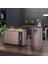 2’li Set Paslanmaz Çelik Kettle & 4 Dilimli Tost Makinesi LED Ekranlı, 6 Kademeli 2