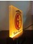 Kişiye Özel Isimli Sarı Kırmızı Aslan Taraftar Dekoratif LED Lamba M5 Kablolu Amber LED 3