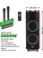 -1212S 3000W Taşınabilir Karaoke Hoparlör – Çift Mikrofonlu | Rgb LED Işıklı 3