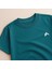 Loose Fit Petrol Yeşili Spor Tişört Pamuklu Kalın Kumaş Nakış Logo Detaylı 2