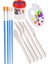 Alex Schoeller Çok Amaçlı Sanatsal Blok 35X50 200 gr 15 Yaprak Artdeco 75 ml Akrilik Boya 6 Renk Plastik Spatula Fırça 4