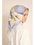 Sarı Lila Zincir Desenli Soft Eşarp - Renkli ve Modern Tasarım 4