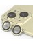 Trend iPhone 15 / iPhone 15 Plus Kamera Camı Lens Koruyucu Halka Set - Light Yellow 1