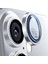 Trend iPhone 16 ve iPhone 16 Plus Uyumlu Kamera Camı Lens Koruyucu Halka Set - Siyah Titanyum 1