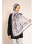 Gri Siyah Soft Pembe Desenli Şal | Modern ve Zarif Paisley Detaylı 1