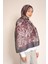 Bordo Kahverengi Beyaz Desenli Şal – Paisley Motifli Şık ve Modern Tasarım 5