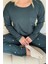 Zümrüt Sunlit Desenli Bambu Uzun Kol Kadın Pijama Takımı 5