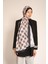 Akel Pudra Geometrik Desenli Şal – Soft Renklerle Modern Tarz 2