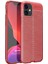 Apple iPhone 12 Mini Için Kılıf Deri Dokulu Silikon Kırmızı [iphone 12 Mini ile Uyumlu Kılıf - Kırmızı] 1