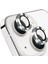 15 ve iPhone 15 Plus Kamera Camı Lens Koruyucu Halka Set - Gümüş Silver 1