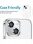 15 ve iPhone 15 Plus Kamera Camı Lens Koruyucu Halka Set - Gümüş Silver 3