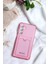 Samsung Galaxy A35 Kılıf Kartlıklı Köşe Koruma Tasarımlı Renkli Şeffaf G-Kart Kılıf (Pembe) 1