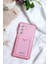 Samsung Galaxy A35 Kılıf Kartlıklı Köşe Koruma Tasarımlı Renkli Şeffaf G-Kart Kılıf (Pembe) 2