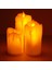 3'lü Romantik LED Işıklı Pilli Gerçekci Yapay 7-9-11 cm Set Mum, Beyaz 1