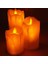 3'lü Romantik LED Işıklı Pilli Gerçekci Yapay 7-9-11 cm Set Mum, Beyaz 2