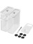 Fresh & S Cube Saklama Düzenleyici, 5 Parçalı Orta Set, Kiler Düzenleyiciler ve Depolama, Plastik, Bpa Içermeyen Hava Geçirmez Kuru Gıda Saklama Kabı Badem, Muz Cipsi, Kuruyemiş ve Daha 1