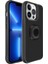 Apple Iphone 13 Pro Kılıf Ultra Korumalı Karbon Desenli Yüzüklü Timo Kapak Siyah 1
