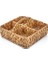 El Yapımı Hasır Saplı Kare 4 Bölmeleli Düzenleyici Organizer, Hasır Banyo Düzenleyici Organizer, Hasır Mutfak Organizeri, Hasır Yemek Masası Organizeri (28CM*28CM*8CM) 2