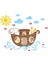 Kids Winhappyhome Hayvan Boat Duvar Sanatı Çocuklar Için Çıkartma Oda Kreş Arkaplan Çıkarılabilir Dekor Çıkartmalar 1