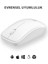 WS208 Kablosuz 1200DPI 3 Tuşlu Sessiz Pc, Mac, Dizüstü Bilgisayar Için, USB Mini Alıcı ile Optik Mouse Beyaz 3