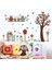 Sevimli Baykuş Aile & Çiçek Ağaç Çit Vogelbauer Yapıştırıcı Çıkarılabilir Duvar Çıkartması Duvar Dövmesi, Evde Kids Bebek Odası Çocuk Odası Dıy Dekoratif Sanat Duvar Çıkartması 1