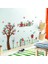 Sevimli Baykuş Aile & Çiçek Ağaç Çit Vogelbauer Yapıştırıcı Çıkarılabilir Duvar Çıkartması Duvar Dövmesi, Evde Kids Bebek Odası Çocuk Odası Dıy Dekoratif Sanat Duvar Çıkartması 2