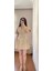 Kadın Bej Premium Kumaş Zr Model Keten Karışımlı Poplin Kemerli Yazlık Elbise 3