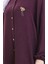 Keten Uzun Boylu Tunik 992005-06 Mürdüm 4