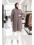 Viskon Düğmeli Tunik 992032C-02 Kahverengi 1