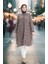 Viskon Düğmeli Tunik 992032C-02 Kahverengi 2