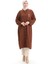 Keten Uzun Boylu Tunik 992005-02 Kahverengi 1