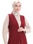Mevsimlik Uzun Basic Yelek Büyük Beden Anne Yelek 8747-01 Bordo 3