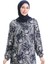 Viskon Kare Yaka Elbise 994585E-01 Lacivert 4
