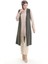 Mevsimlik Uzun Basic Yelek Büyük Beden Anne Yelek 8747-02 Haki 3